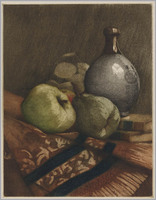 KG 09761
<br/>
Stilleven met appel, peer, judaspenning en kannetje
<br/>
<em>Grootens, Adrianus Johannes (1864-1957)</em>